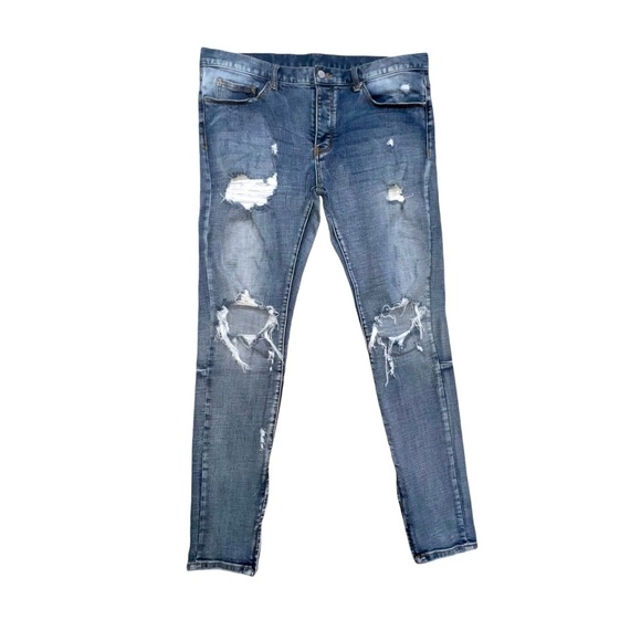 MNML Other - MNML Men’s Distressed Button-Fly Jeans 36x34